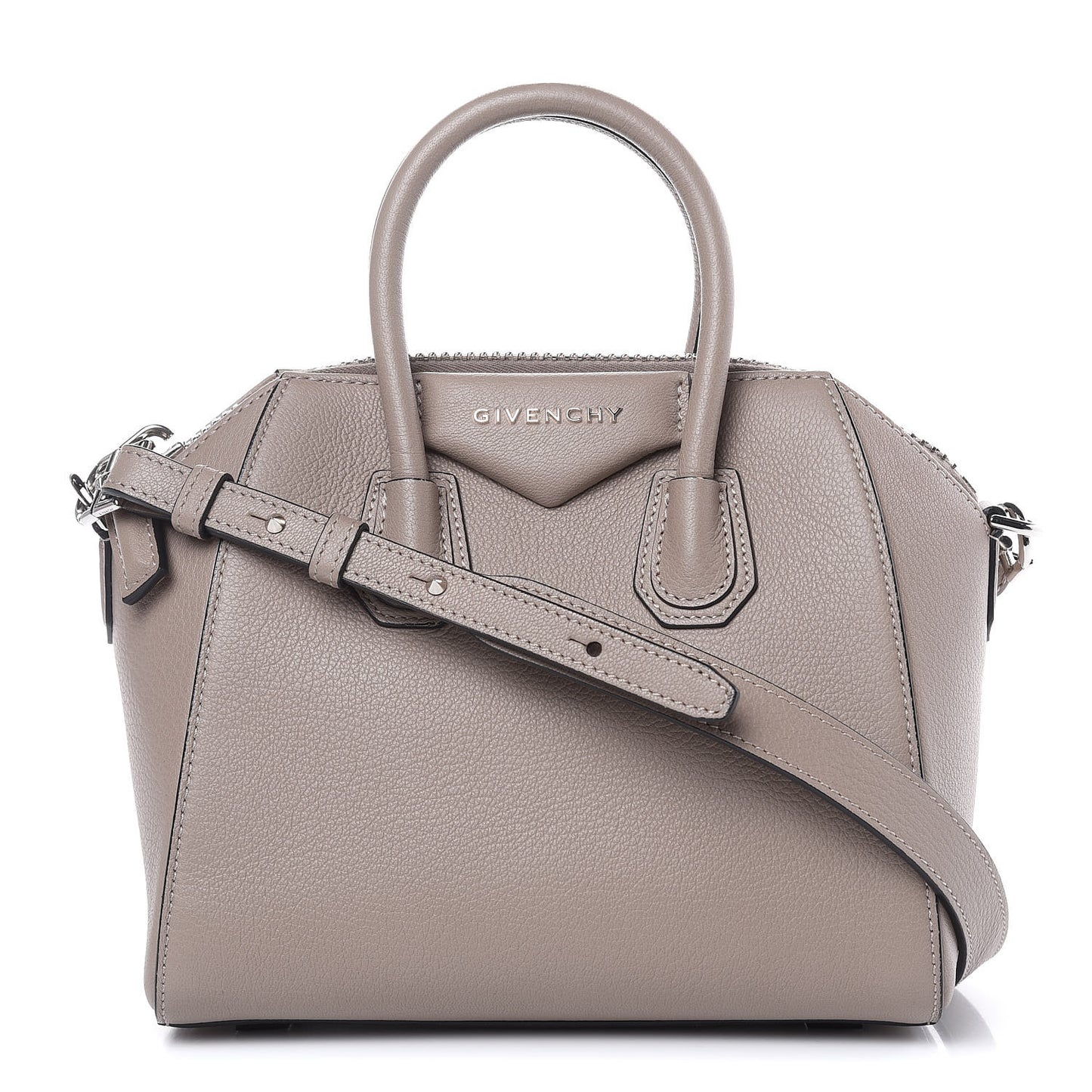 Calfskin Mini Antigona Storm Grey