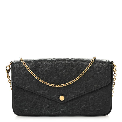 Louis Vuitton Empreinte Pochette Felicie Chain Wallet Black 1 of 12