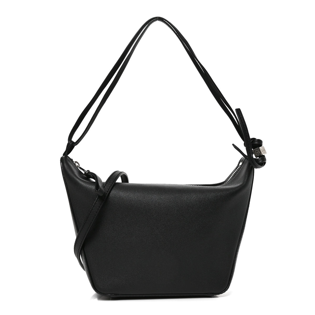 Calfskin Mini Hammock Hobo Black