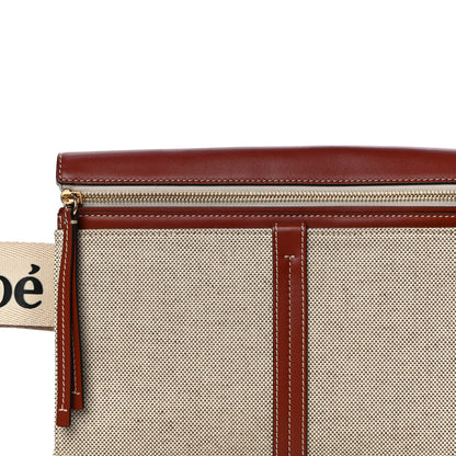 Chloe Cotton Calfskin Woody Belt Bag Beige Brown 7 of 9