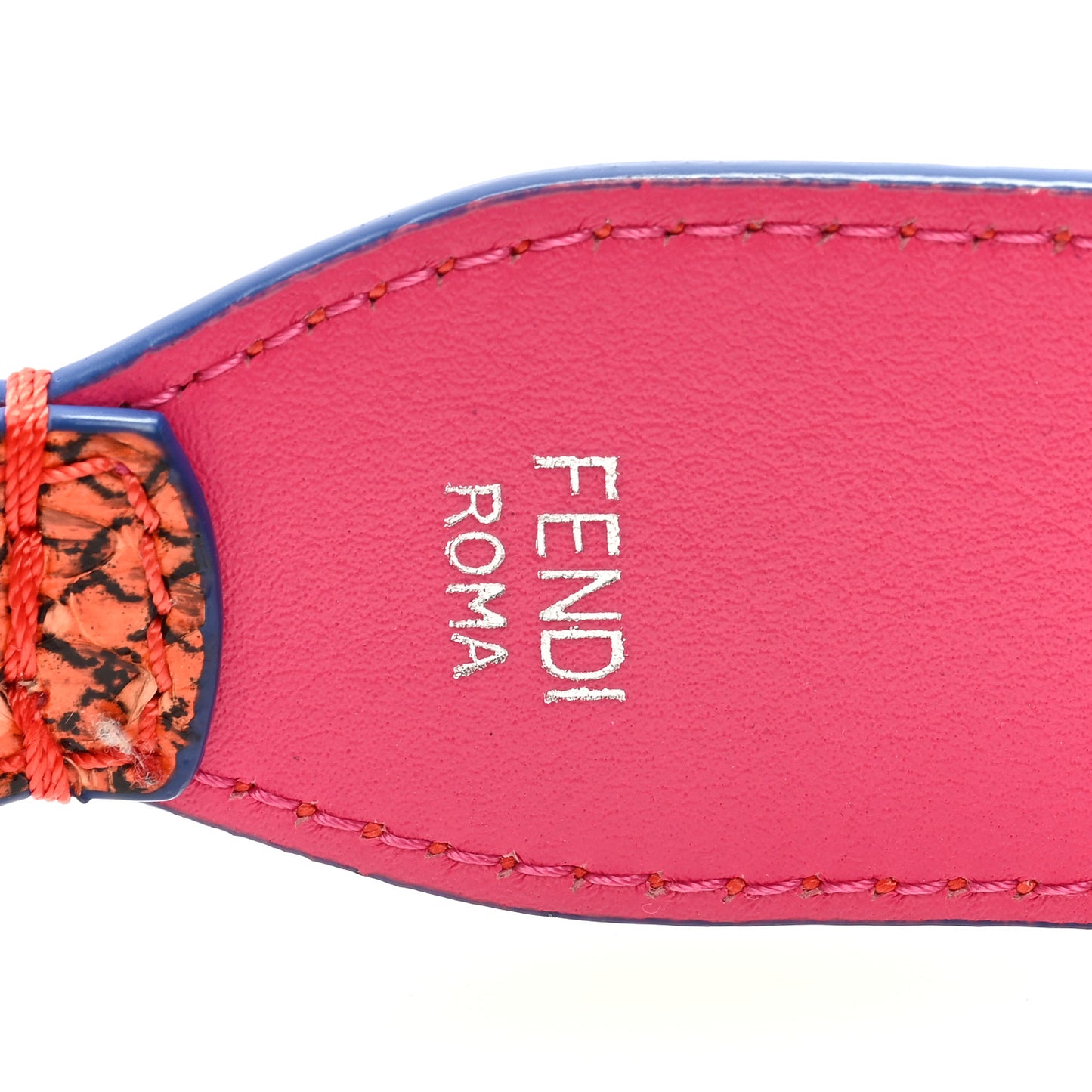 Shiny Snakeskin Vitello Dolce Strap You Multicolor