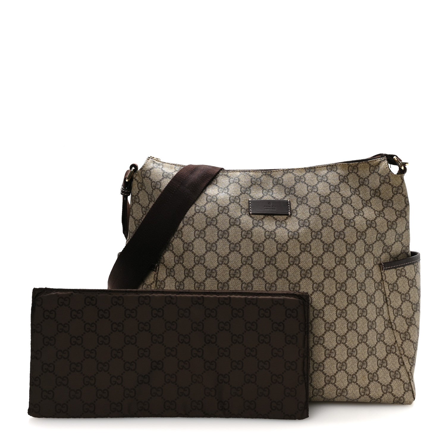 GUCCI GGパターン ボディバッグ ブラウン Gucci GG Plus Monogram Diaper Messenger Bag Dark Brown 1980745