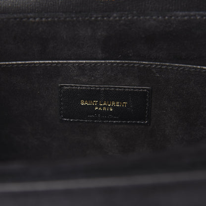Saint Laurent Smooth Calfskin Suede Medium Bellechasse Black 7 of 11