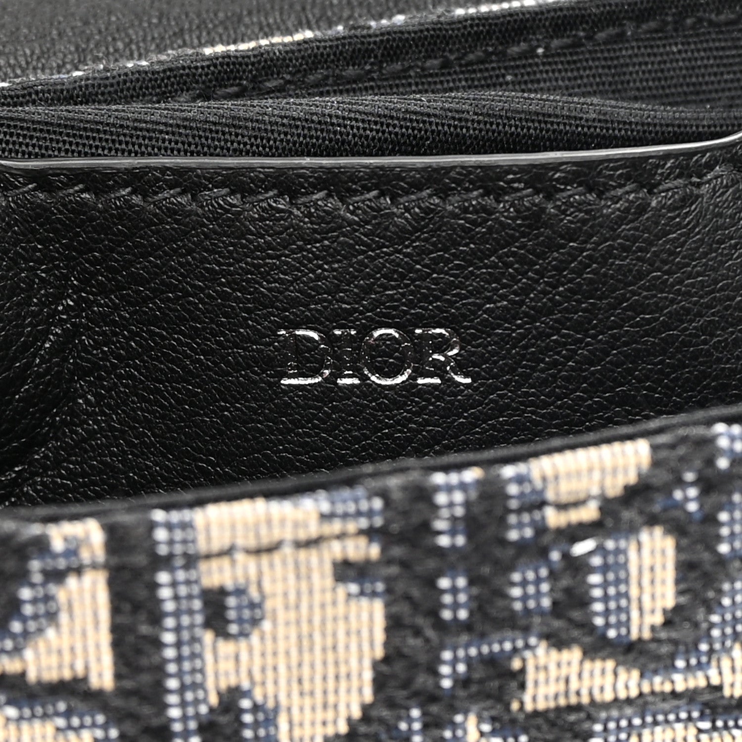 Christian Dior Oblique Calfskin Vertical Pouch Black 6 of 11