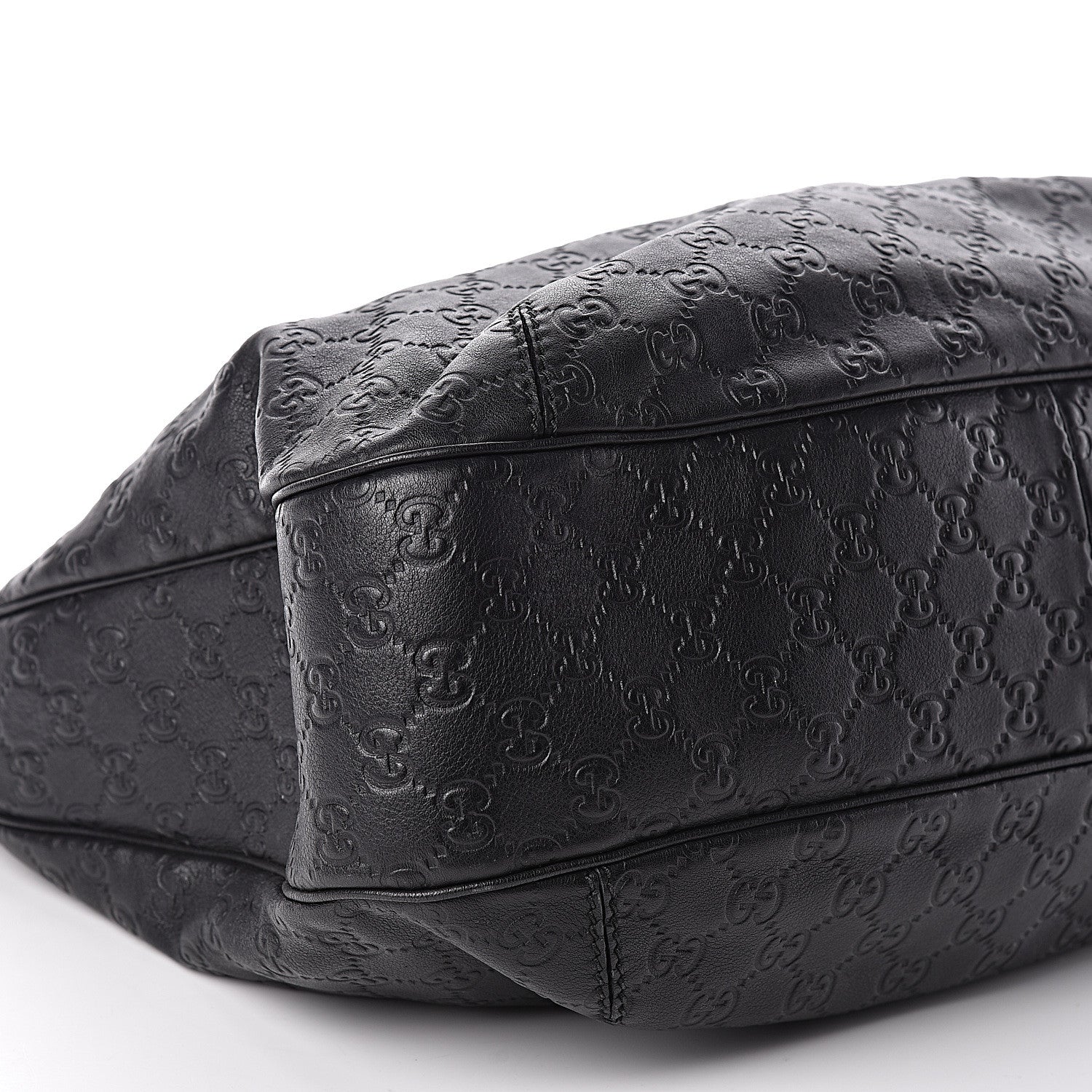 Gucci Guccissima Large New Ladies Web Hobo Black 9 of 10
