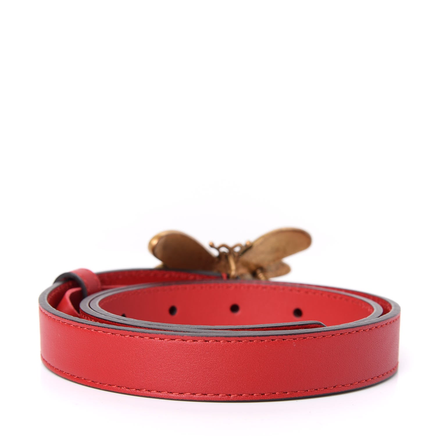 Gucci Calfskin Queen Margaret Bee Belt 70 28 Red 732428 – FASHIONPHILE