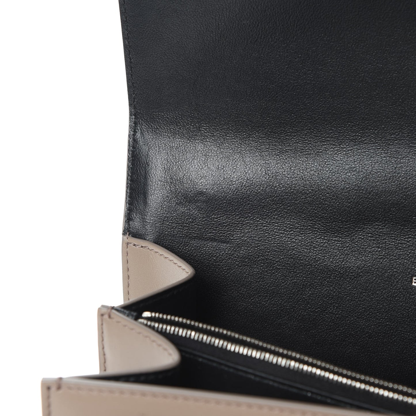Box Calfskin Medium Sharp Top Handle Bag Mink Grey