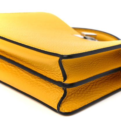 Fendi Cuoio Romano Vitello Cover Bi-Color Peekaboo I See U X Cross Satchel Sunflower Stone Mimosa 11 of 11