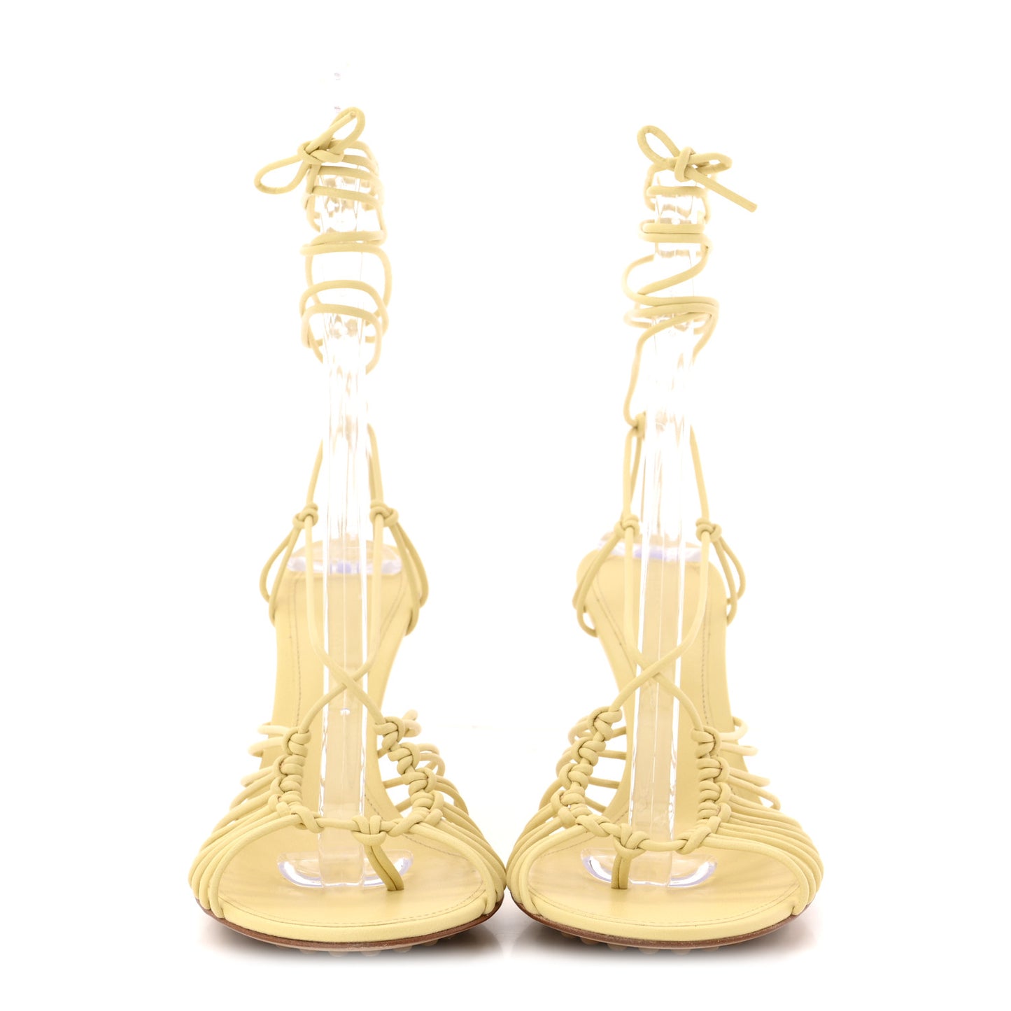 Nappa Dot Ankle Tie Sandals 35 Moon Beam