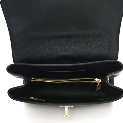 Louis Vuitton Grained Smooth Calfskin Rose Des Vents MM Black 5 of 11