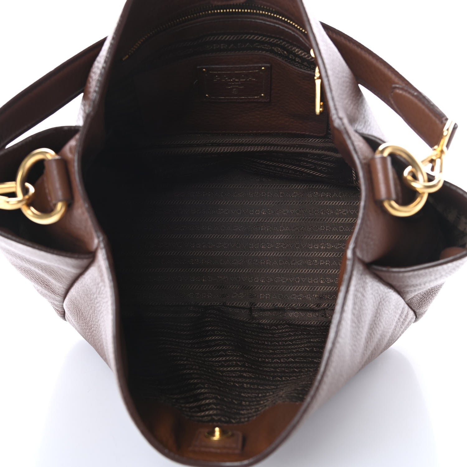 Prada Vitello Daino Pocket Hobo Bruciato 5 of 13