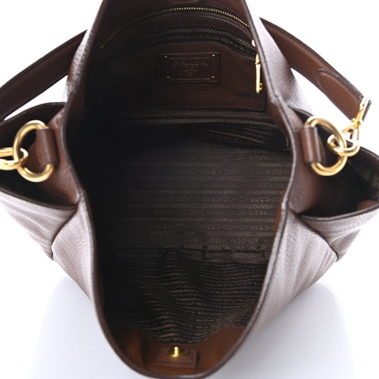 Prada Vitello Daino Pocket Hobo Bruciato 5 of 13