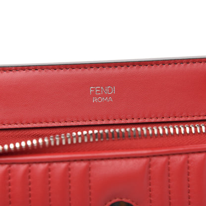 Fendi Shiny Nappa Trapuntata Small DotCom Click Chain Satchel Rojo 8 of 11