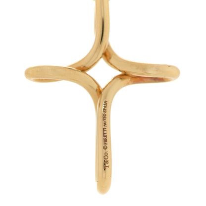 Tiffany 18K Yellow Gold Elsa Peretti Infinity Cross Pendant Necklace 4 of 6