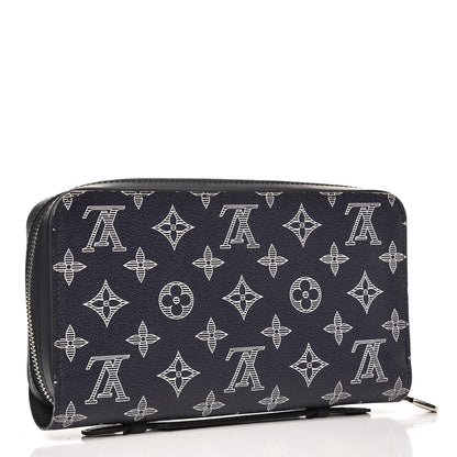 Louis Vuitton Savane Monogram Lion Chapman XL Zippy Wallet Ink 3 of 8