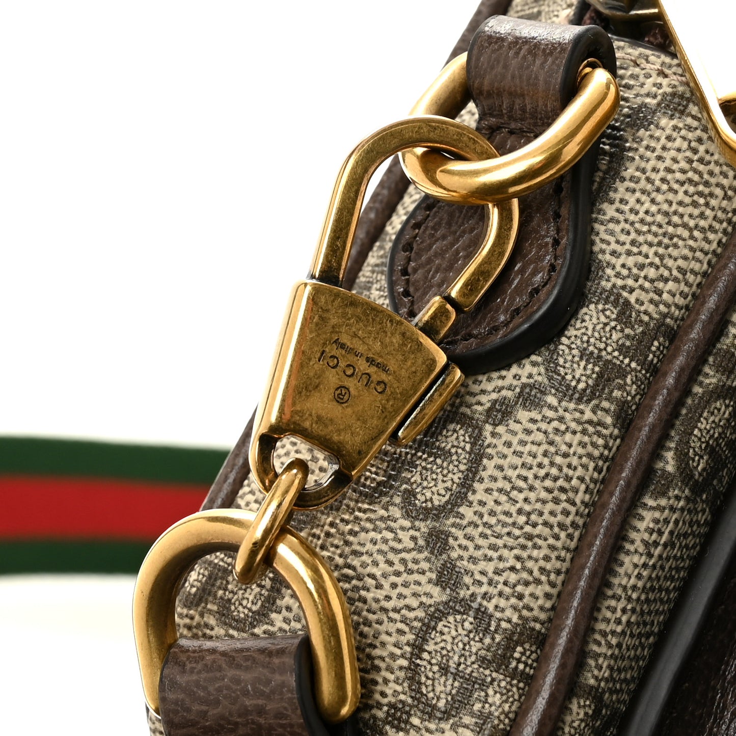 GG Supreme Monogram Web Mini Ophidia Bag Beige Ebony