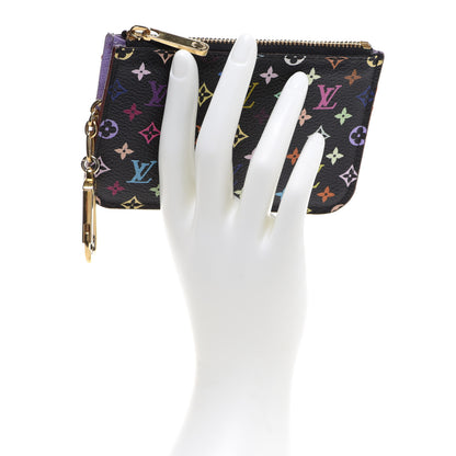 Louis Vuitton Monogram Multicolor Key Pouch Black Violet 2 of 8