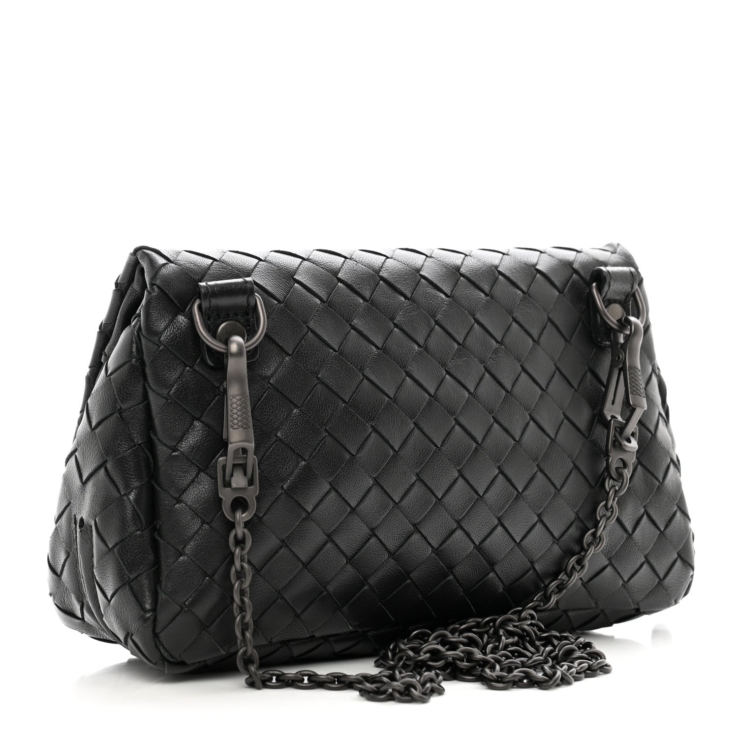 Bottega Veneta Nappa Intrecciato Mini Chain Messenger Black 3 of 10