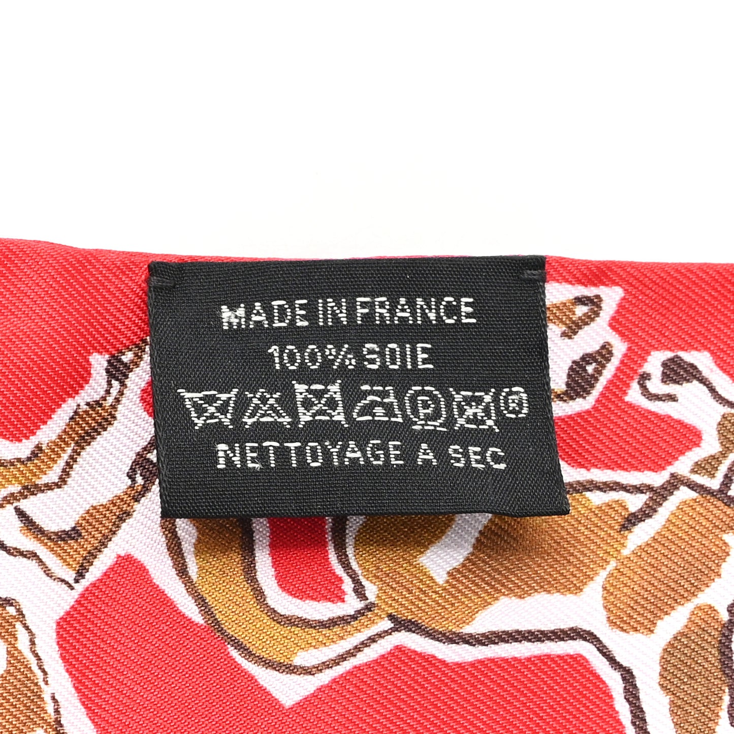 Silk Chevaux En Liberte Twilly Rouge Caramel White