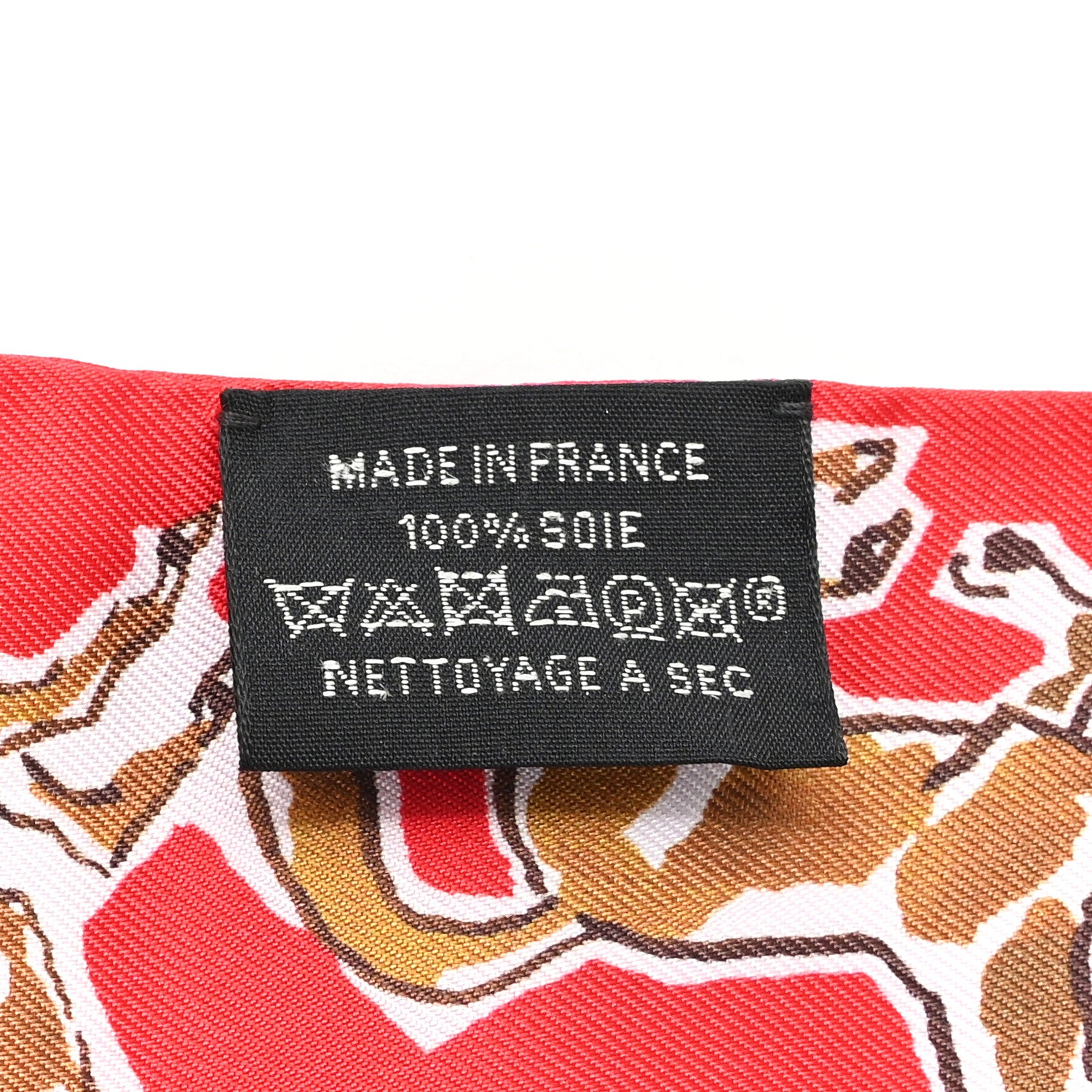 Hermes Silk Chevaux En Liberte Twilly Rouge Caramel White 3 of 3