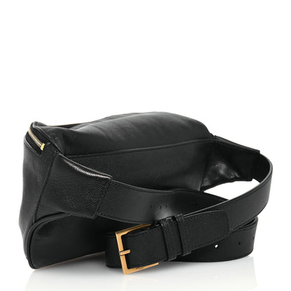 Saint Laurent Grain De Poudre Monogram Belt Bag Black 3 of 14