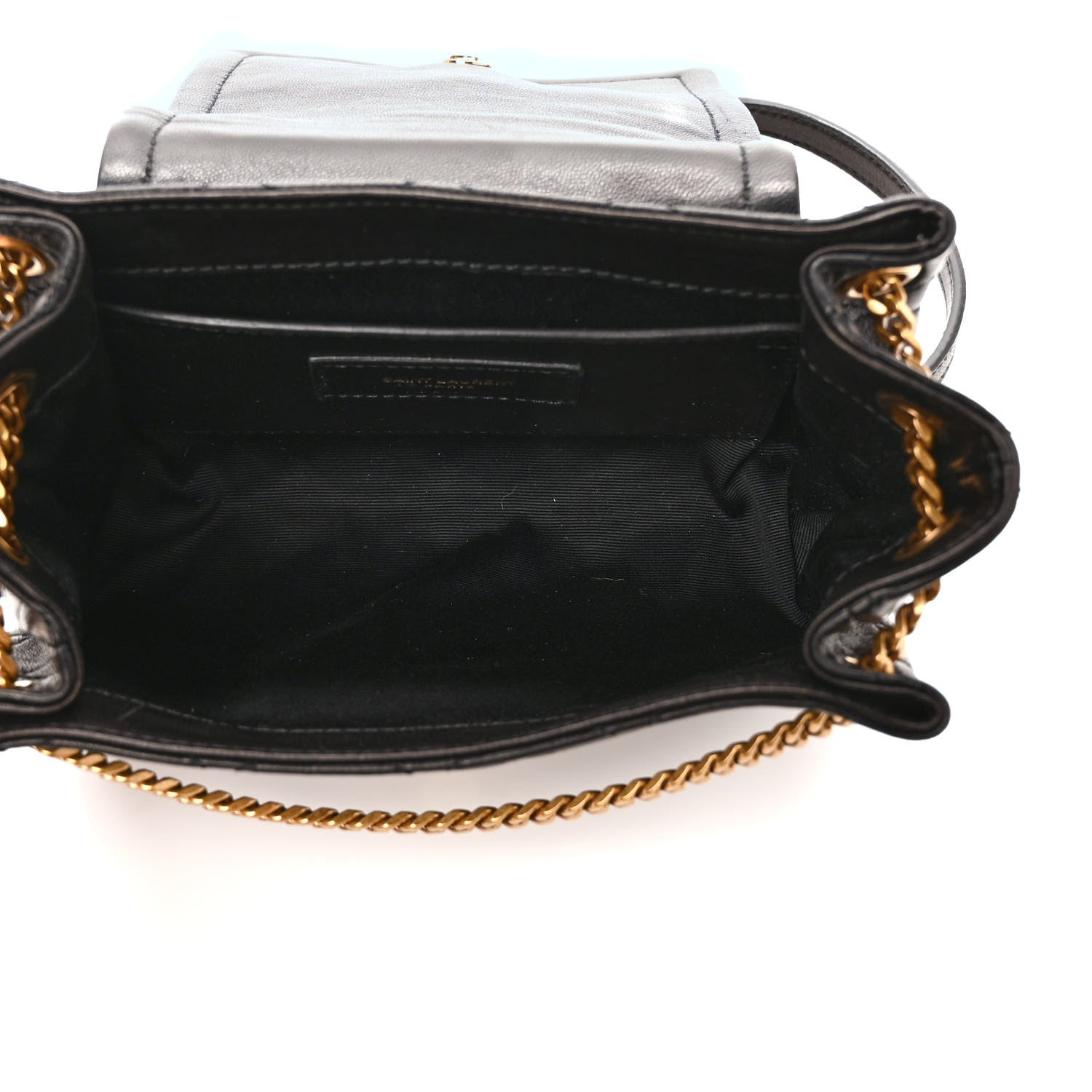 Saint Laurent Lambskin Quilted Monogram Mini Nolita Black 5 of 9