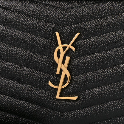 Saint Laurent Grain De Poudre Matelasse Monogram Mini Lou Camera Bag Black 10 of 12