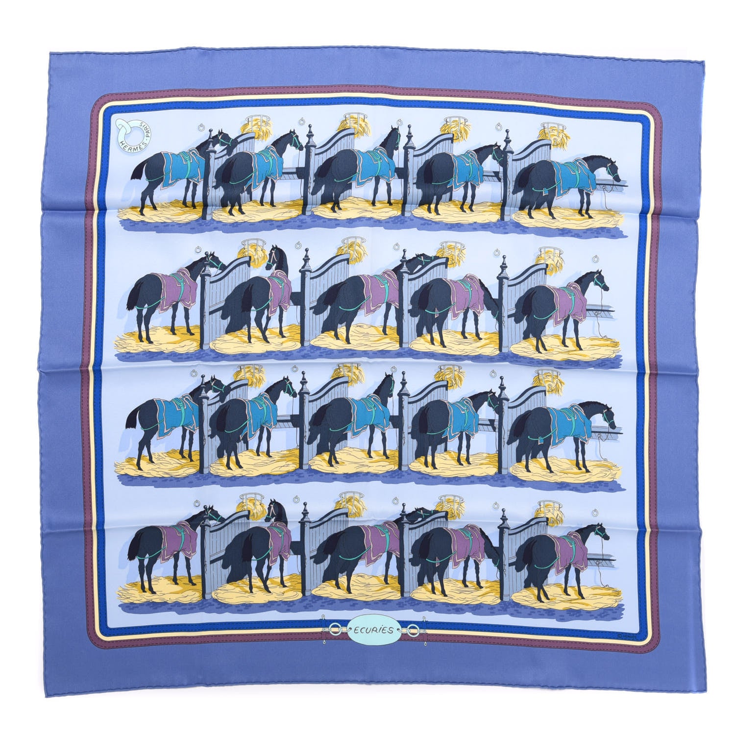 Hermes Silk Ecuries Scarf 70 1 of 5