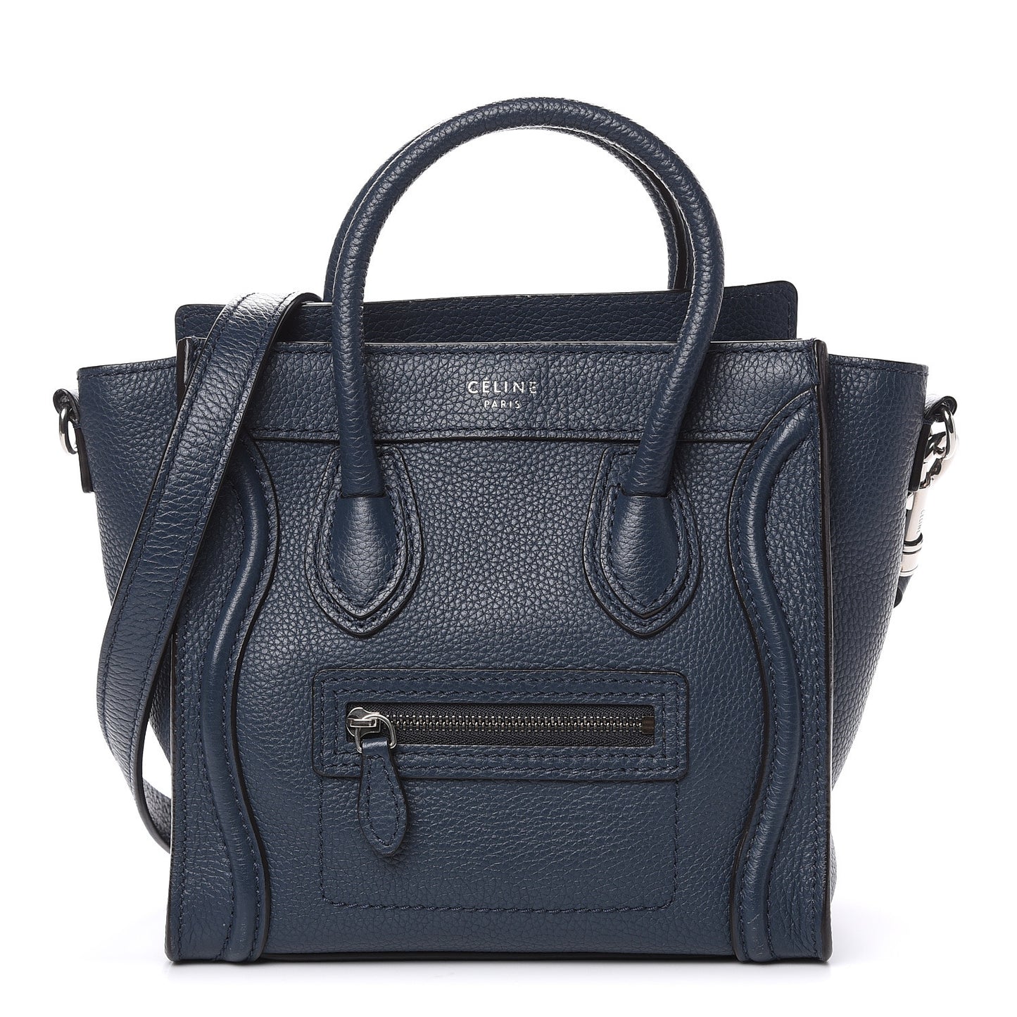 Drummed Calfskin Nano Luggage Orage