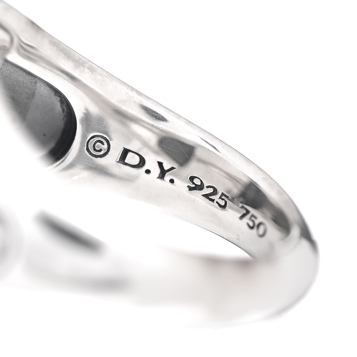 David Yurman Sterling Silver 18K Yellow Gold Black Onyx 14mm Albion Statement Ring 54 7 5 of 5