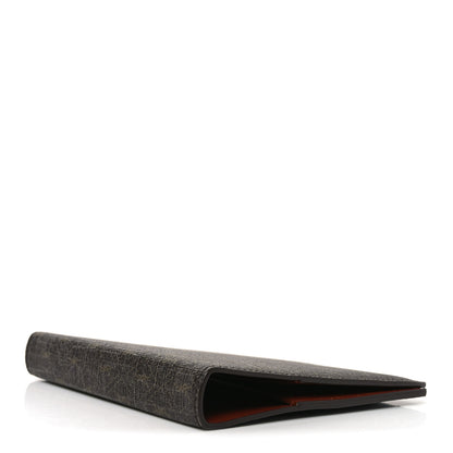 Saint Laurent Classic Toile Monogram A6 Agenda Sleeve Chocolate Kaki 4 of 6