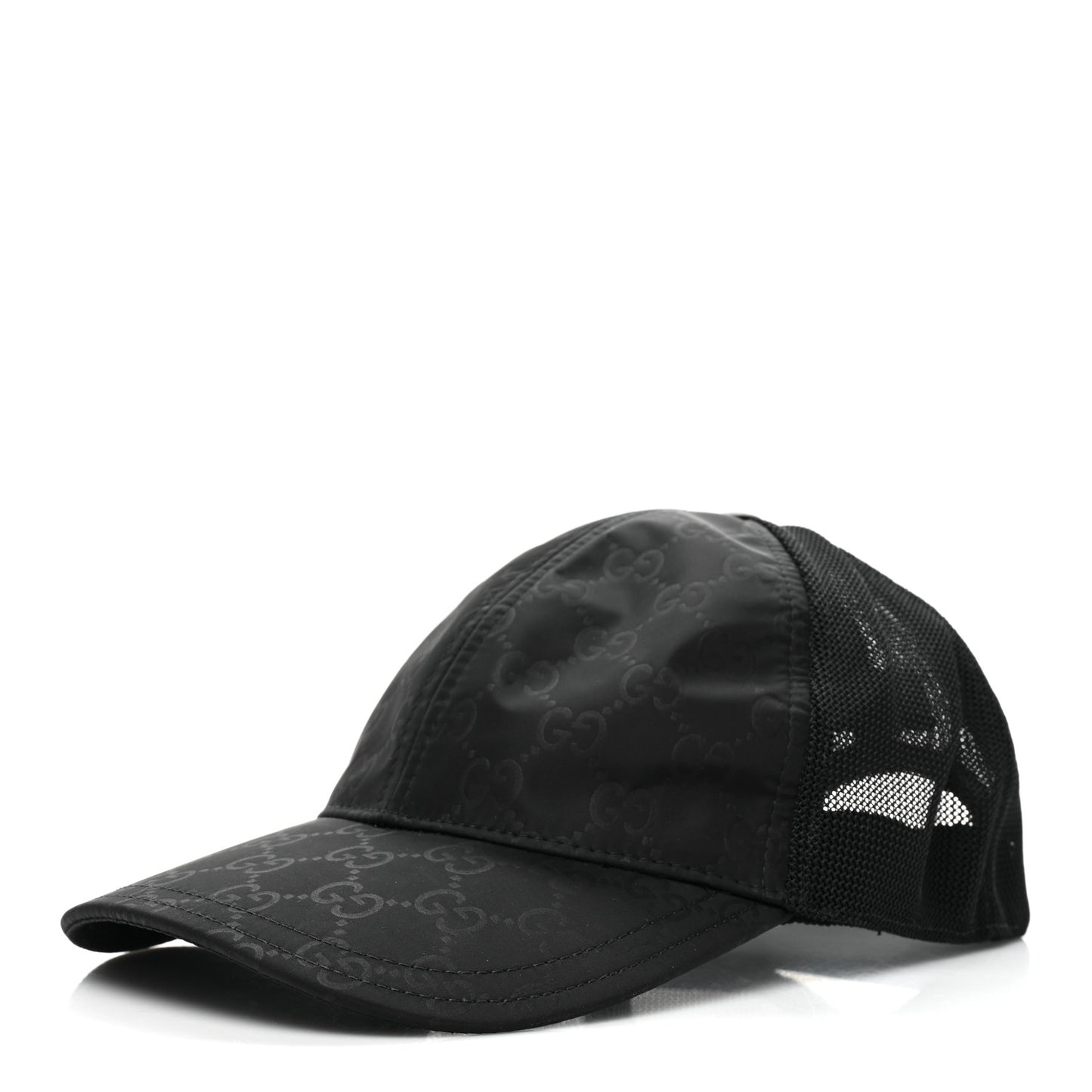 Nylon Monogram Baseball Hat L Black