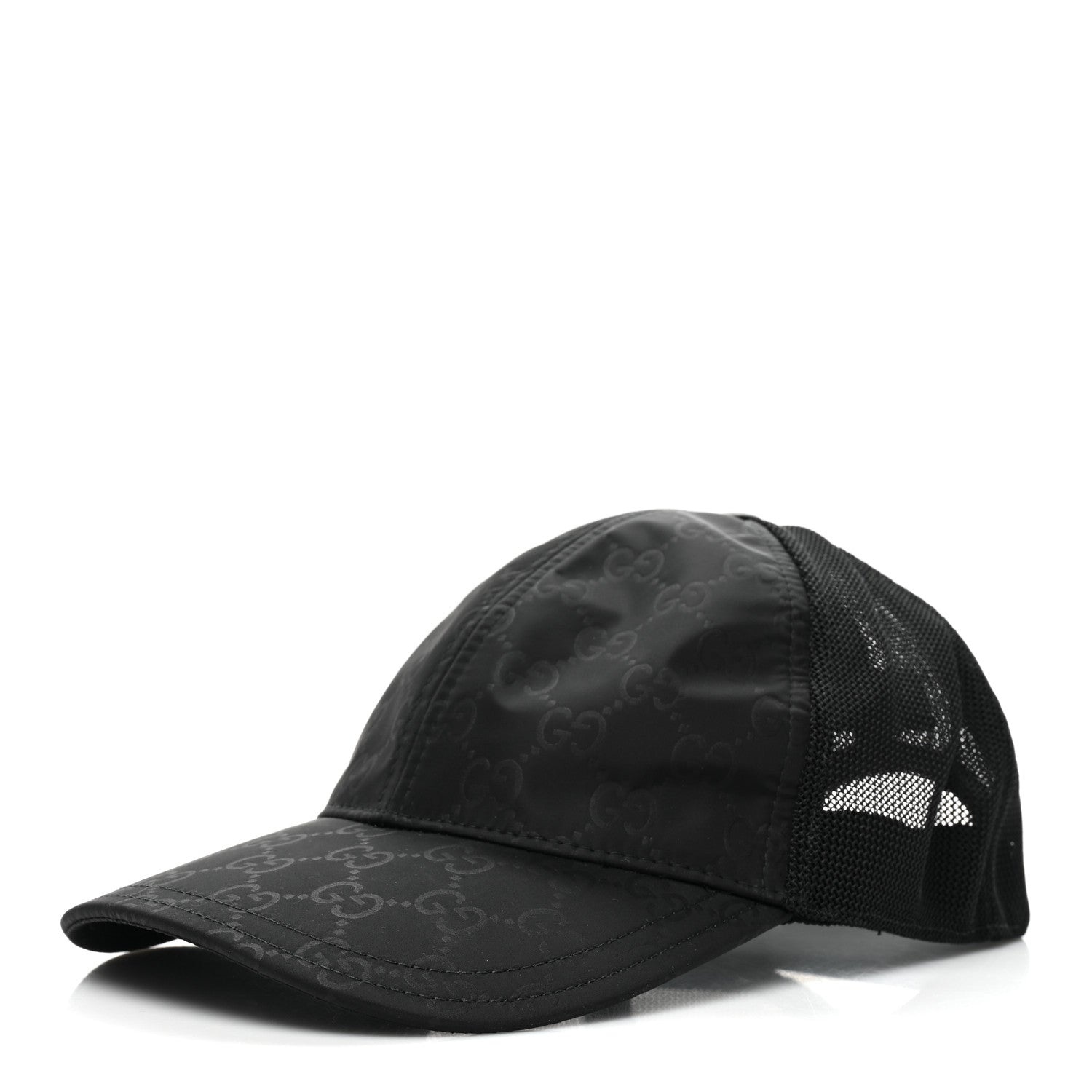 Gucci Nylon Monogram Baseball Hat L Black 1 of 9