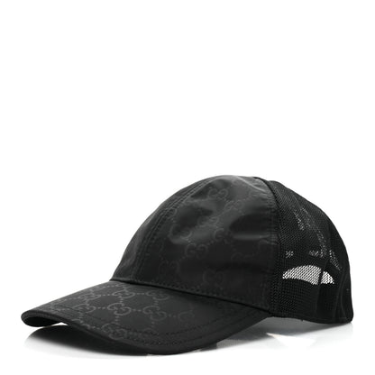 Gucci Nylon Monogram Baseball Hat L Black 1 of 9