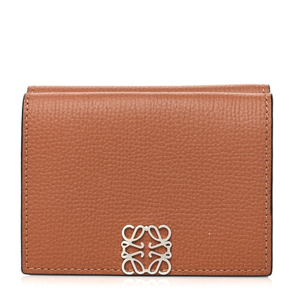 Loewe Grained Calfskin Anagram Trifold Wallet Tan 1 of 11