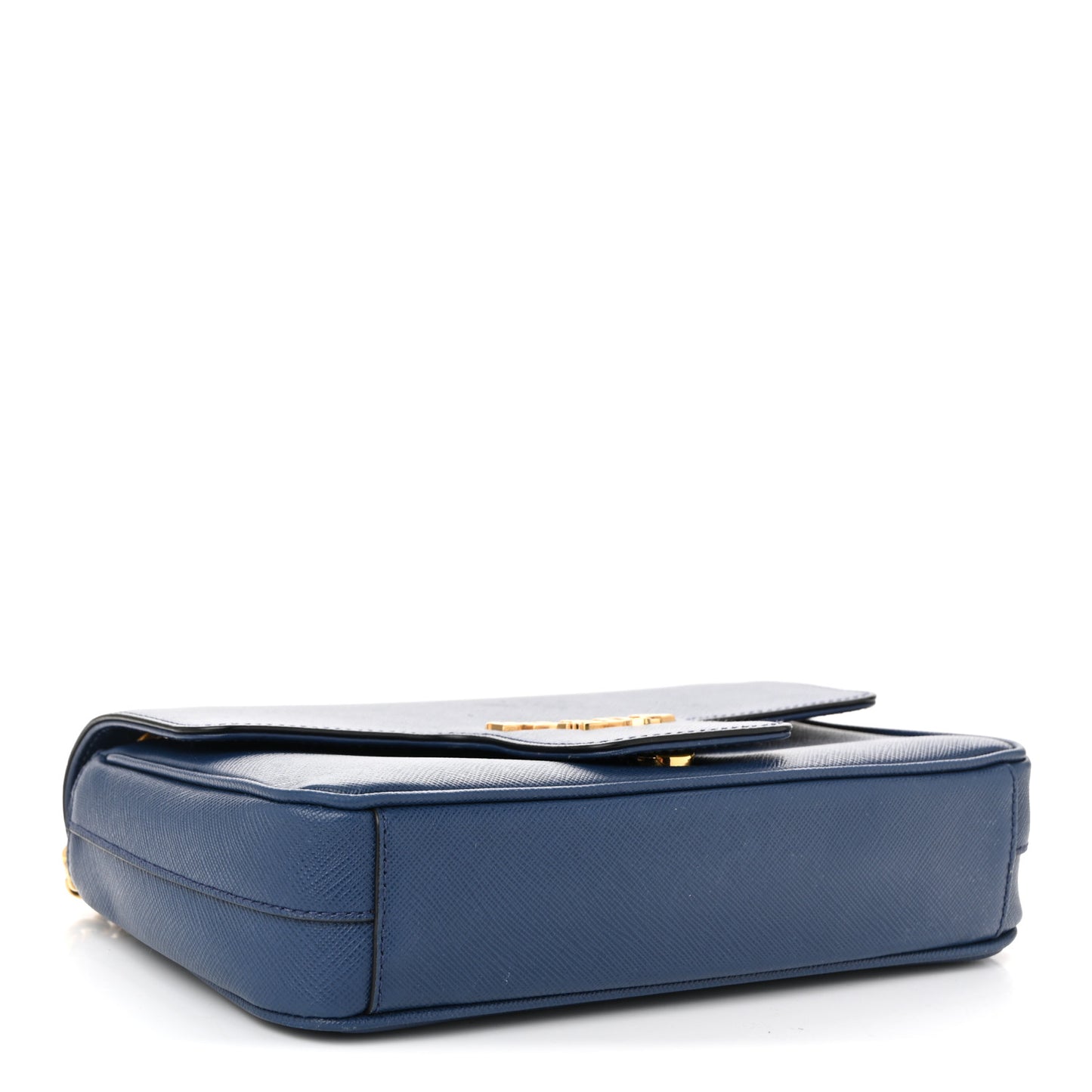 Saffiano Flap Shoulder Bag Bluette