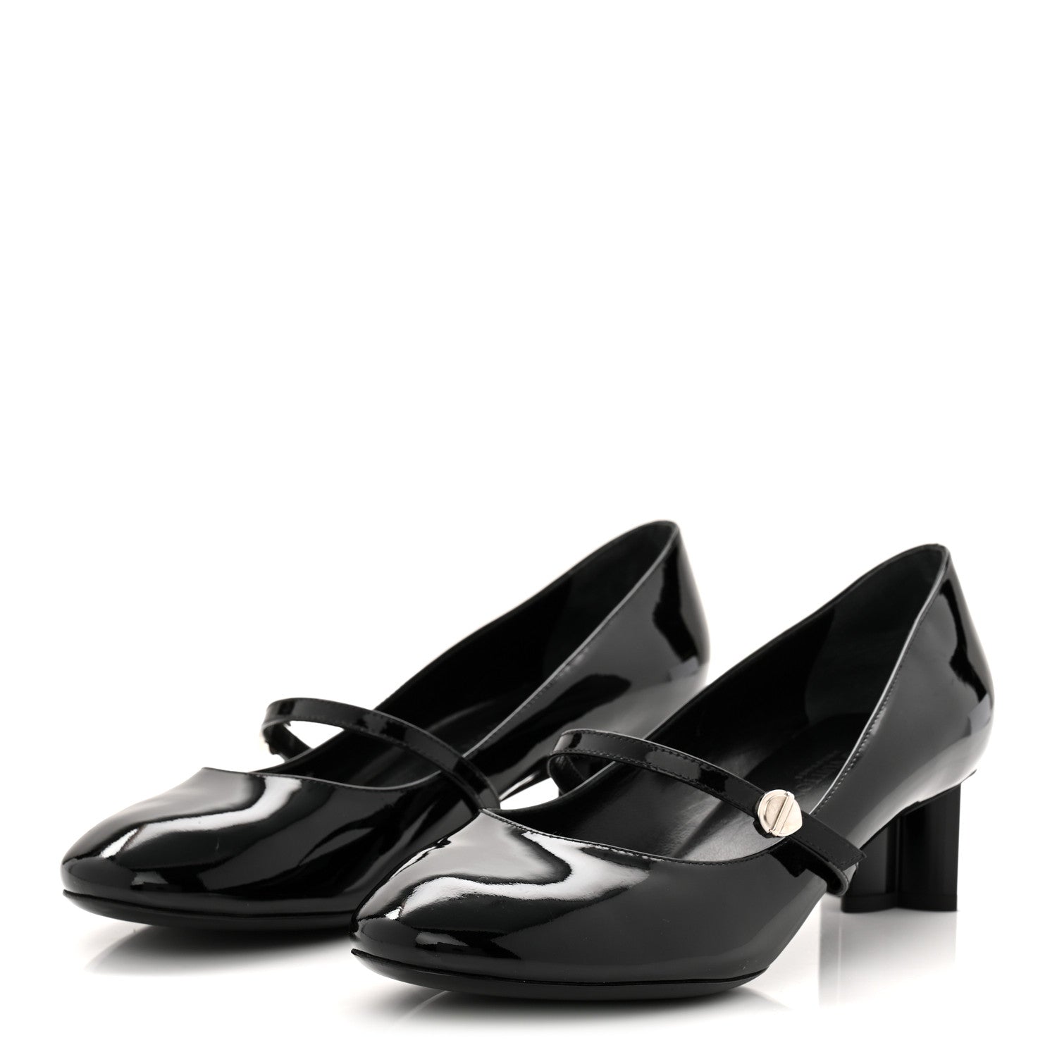 Louis Vuitton Patent Uniformes Silhouette 40mm Pumps 39 Black 3 of 9