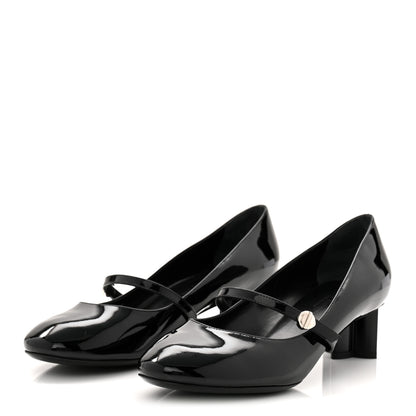 Louis Vuitton Patent Uniformes Silhouette 40mm Pumps 39 Black 3 of 9