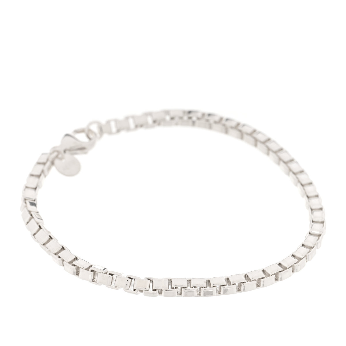Tiffany Sterling Silver 4mm Venetian Link Bracelet 1 of 5