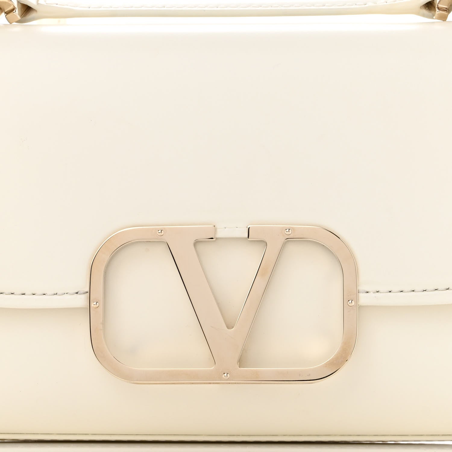 Valentino Garavani Smooth Calfskin Small VLogo Shoulder Bag White 7 of 12