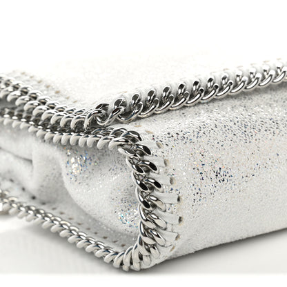 Stella McCartney Chamois Shiny Dotted Nappa Falabella Clutch with Chain Bag White 9 of 10