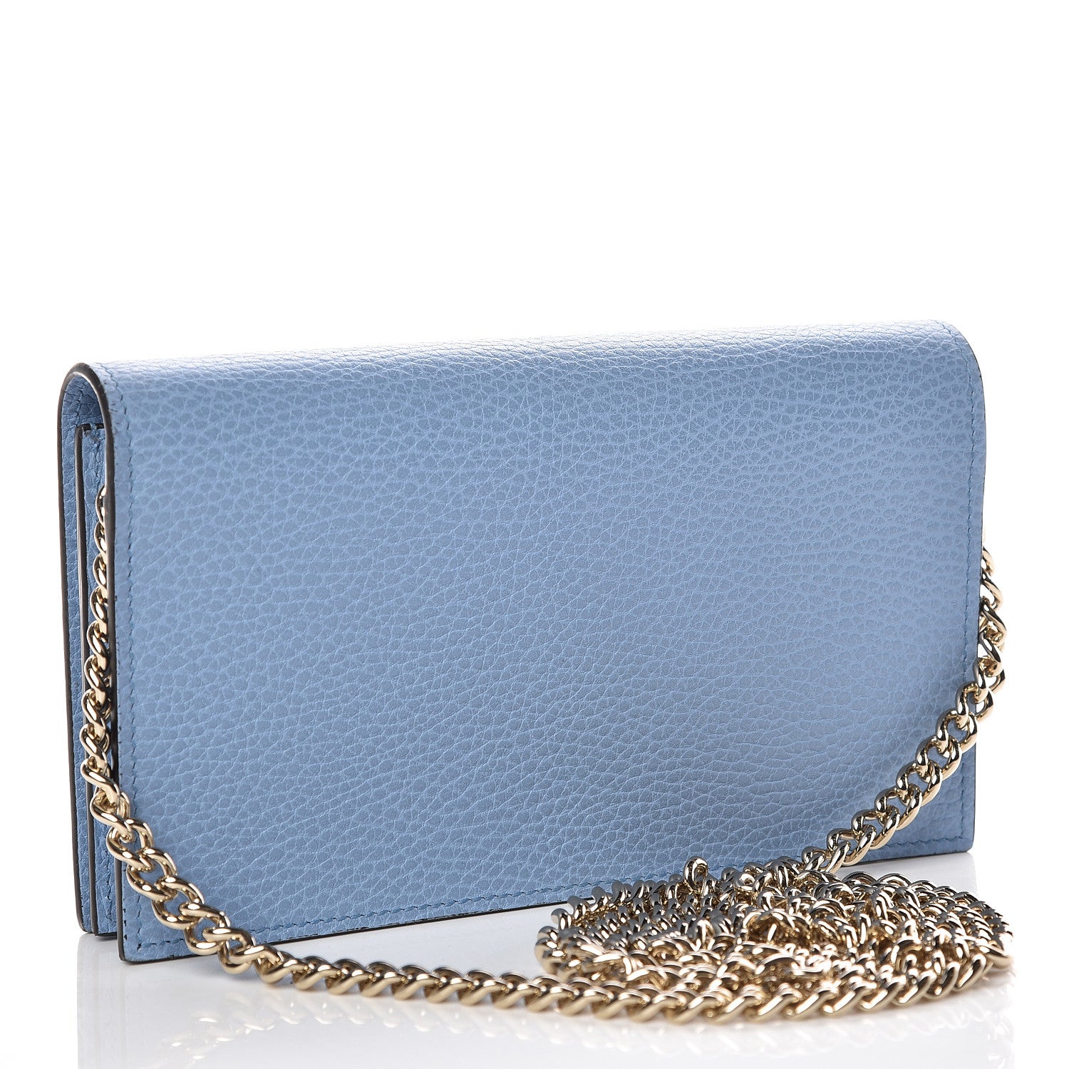 Gucci Dollar Calfskin Medium Betty Chain Wallet Mineral Blue 3 of 10