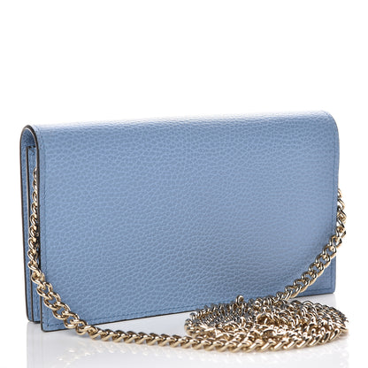 Gucci Dollar Calfskin Medium Betty Chain Wallet Mineral Blue 3 of 10