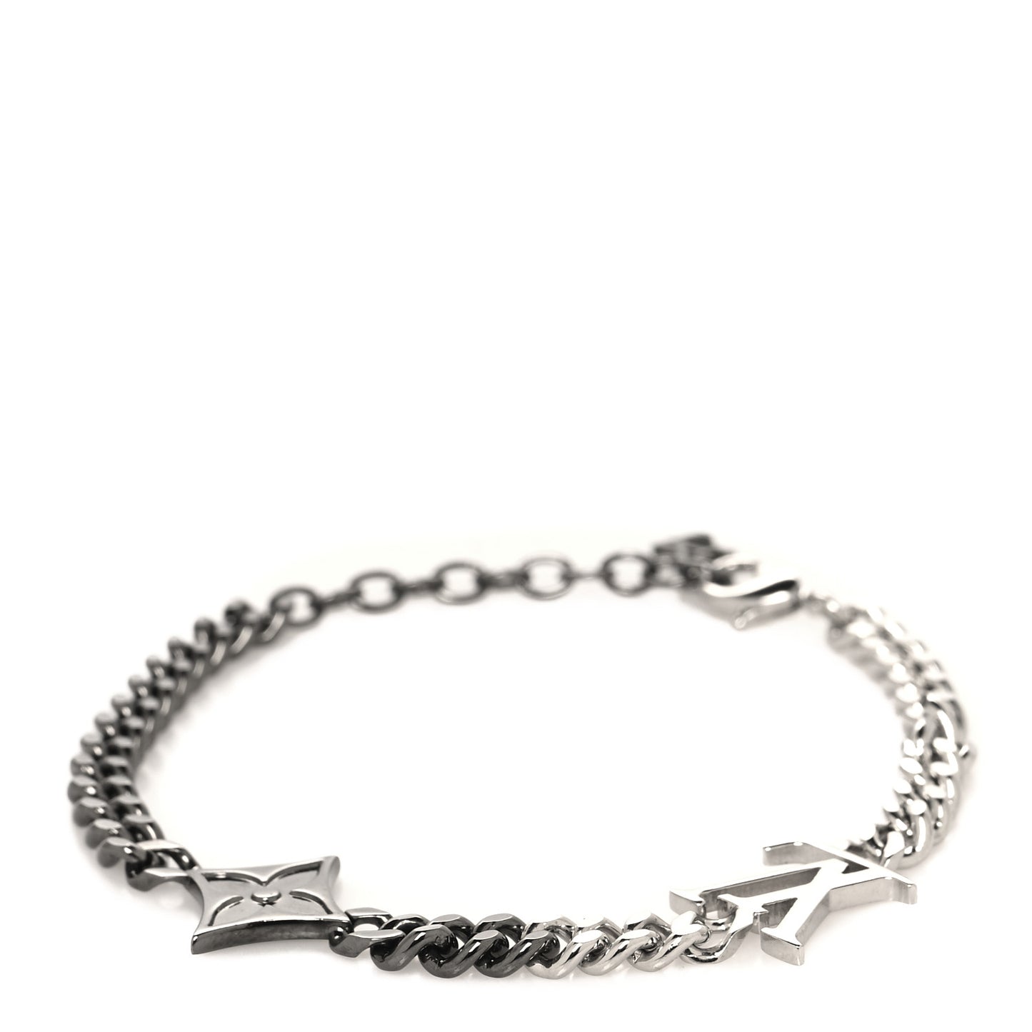 Brass LV Instinct Bracelet Silver