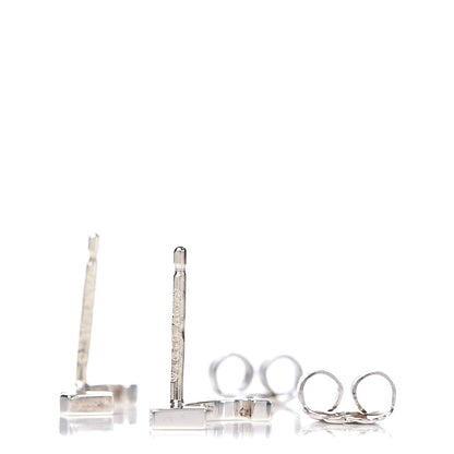Tiffany Sterling Silver T Smile Stud Earrings 3 of 4