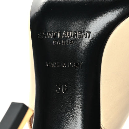 Saint Laurent Calfskin Opyum 85 Slingback Pumps 36 Real Beige 7 of 10