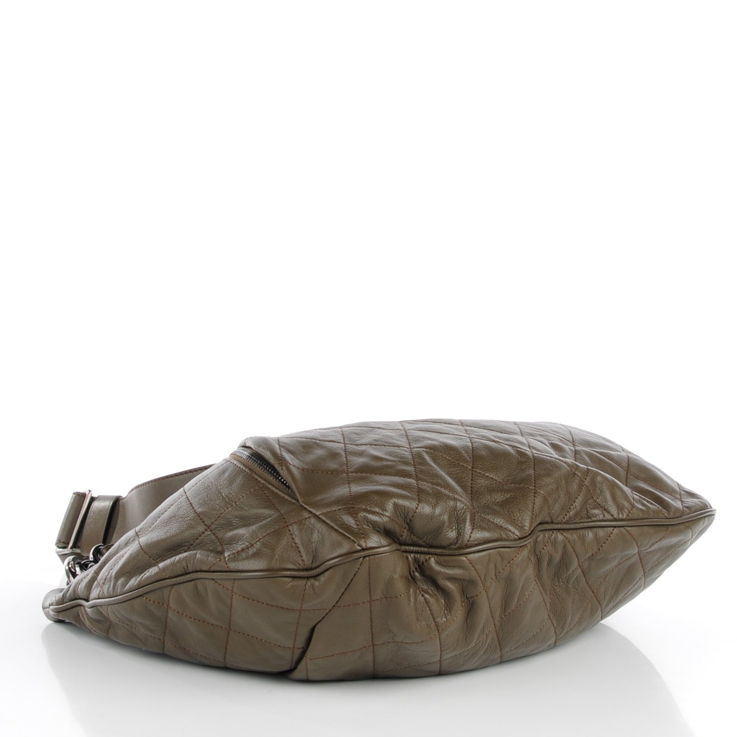 Calfskin Coco Pleats Hobo Taupe