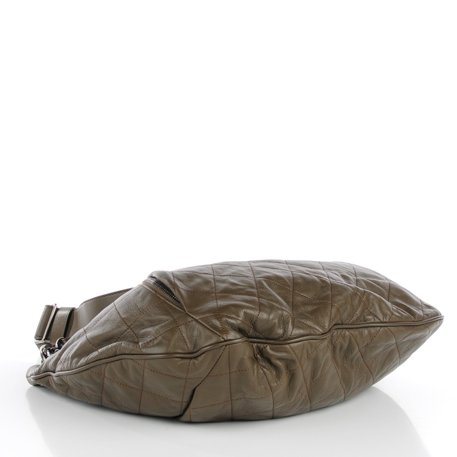 Chanel Calfskin Coco Pleats Hobo Taupe 4 of 7
