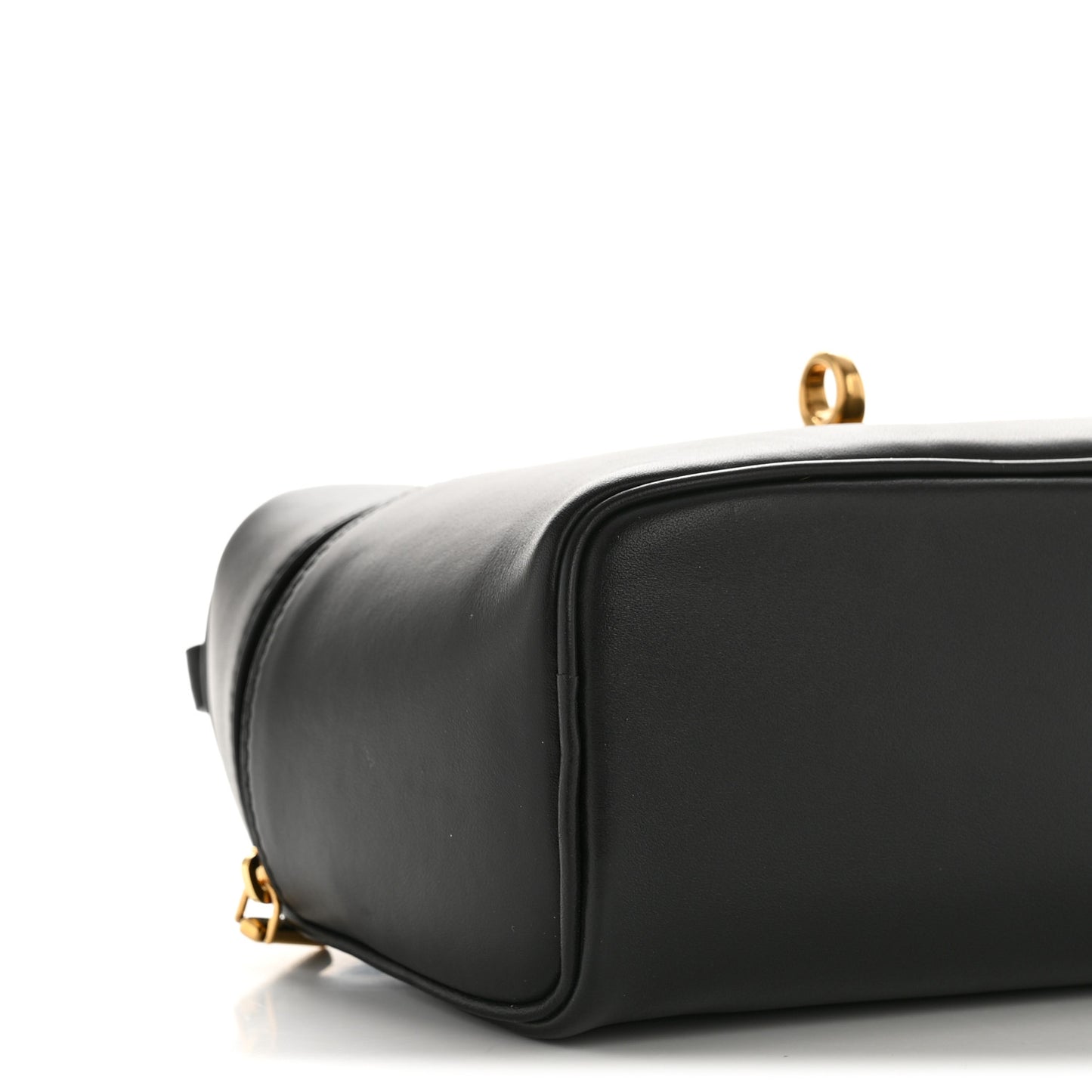 Natural Smooth Calfskin Rodeo Vanity Black