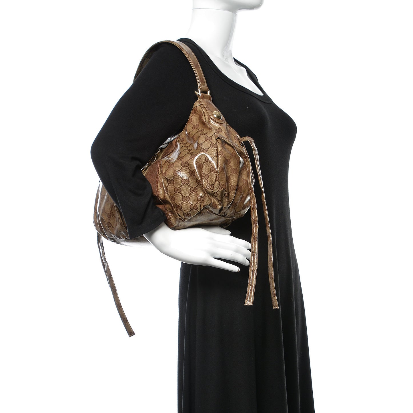 Crystal Monogram Web Hobo